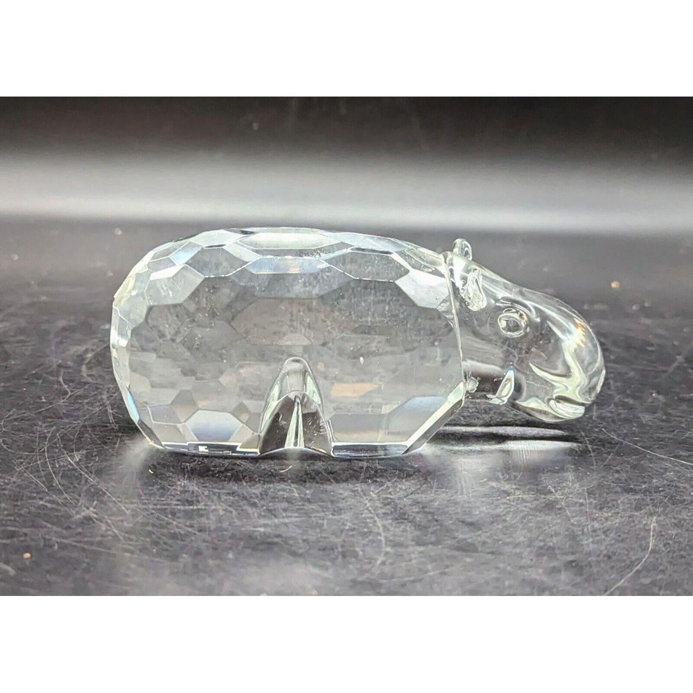 Vintage Shannon Crystal Designs Of Ireland Hippopotamus Hippo Figurine 5.5"